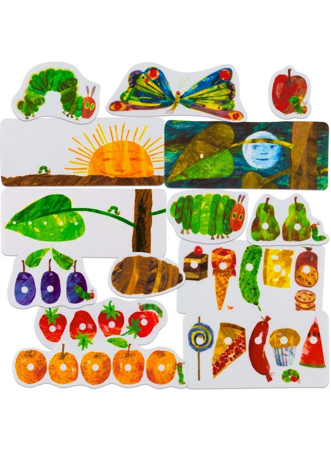 Little Folk Visuals Little Folk Visuals The Very Hungry Caterpillar Precut Flannel/Felt Board Figures for Toddlers, Kindergarteners, Interactive Teaching 14-Piece Set for Flannel Board Stories  - Image 1