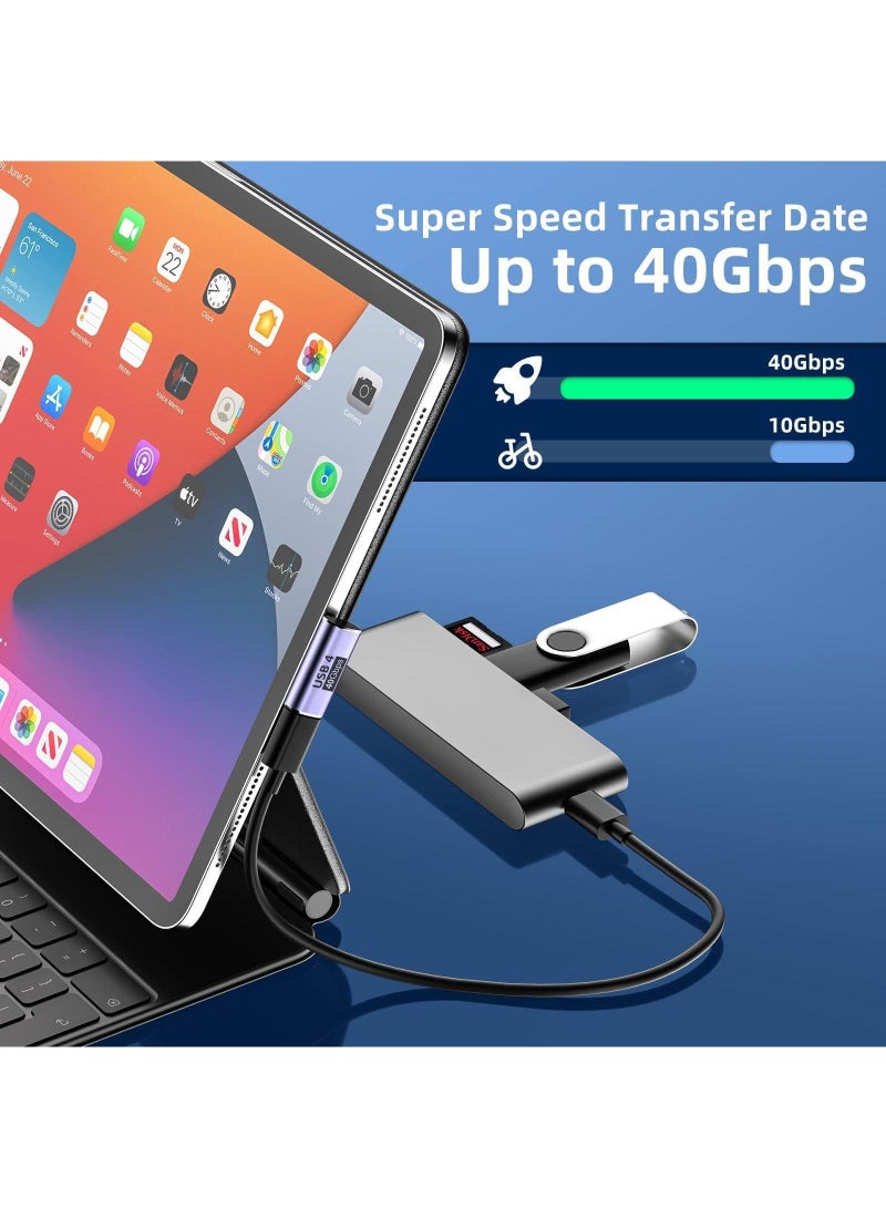 Sweet seven USB C Right Angle Adapter 2 Pcs USB C Male to Female 90 Degree Connector with 40 Gbps PD 100W 8K 60hz Video Charge Compatible for Thunderbolt 4 MacBook Pro/Air and More Type C Devices(Middle Bend) - Image 2
