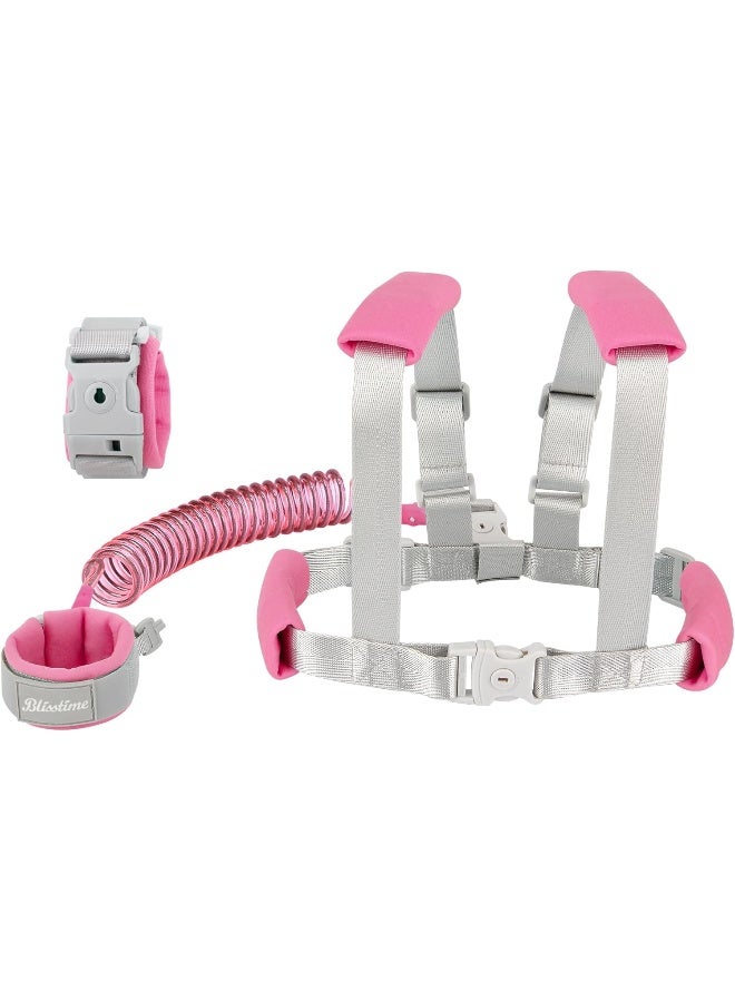 Blisstime 2 in 1 Toddler Leash - Anti Lost Wrist Link for Toddlers - Toddler Harness, Baby Leash, Leash for Toddlers, Wrist Leashes, Child Leashes for Toddlers, Not Easy to Open Without Key - Image 1