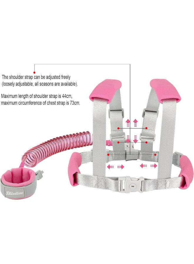Blisstime 2 in 1 Toddler Leash - Anti Lost Wrist Link for Toddlers - Toddler Harness, Baby Leash, Leash for Toddlers, Wrist Leashes, Child Leashes for Toddlers, Not Easy to Open Without Key - Image 4