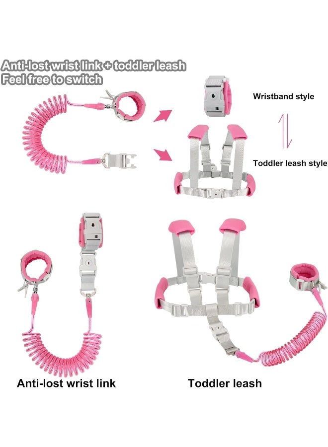 Blisstime 2 in 1 Toddler Leash - Anti Lost Wrist Link for Toddlers - Toddler Harness, Baby Leash, Leash for Toddlers, Wrist Leashes, Child Leashes for Toddlers, Not Easy to Open Without Key - Image 2