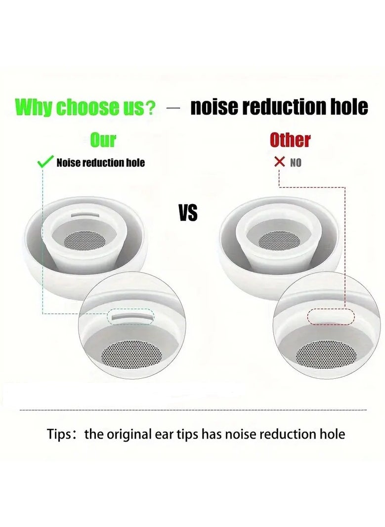 [3 Pairs + 3-in-1 Cleaning Kit] Premium Silicone Ear Tips for AirPods Pro & Pro 2 – Noise Reduction – S/M/L Sizes – Charging Case Compatible + Storage Box – Must-Have for Apple Users