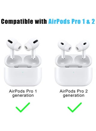 [3 أزواج + مجموعة تنظيف 3 في 1] أطراف أذن من السيليكون الفاخر لأجهزة AirPods Pro وPro 2 - تقليل الضوضاء - مقاسات S/M/L - متوافقة مع علبة الشحن + صندوق تخزين - يجب اقتناؤه لمستخدمي Apple - view 4