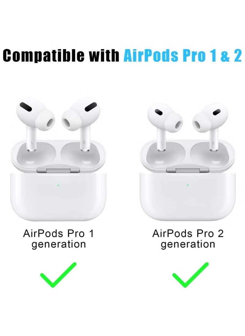 [3 Pairs + 3-in-1 Cleaning Kit] Premium Silicone Ear Tips for AirPods Pro & Pro 2 – Noise Reduction – S/M/L Sizes – Charging Case Compatible + Storage Box – Must-Have for Apple Users