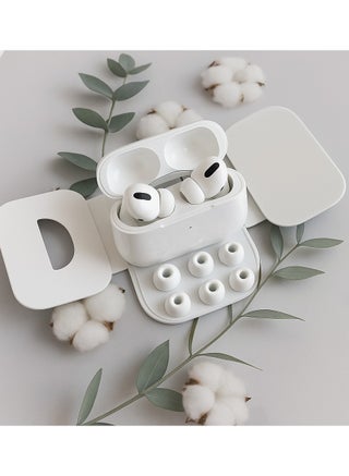 [3 أزواج + مجموعة تنظيف 3 في 1] أطراف أذن من السيليكون الفاخر لأجهزة AirPods Pro وPro 2 - تقليل الضوضاء - مقاسات S/M/L - متوافقة مع علبة الشحن + صندوق تخزين - يجب اقتناؤه لمستخدمي Apple - view 2