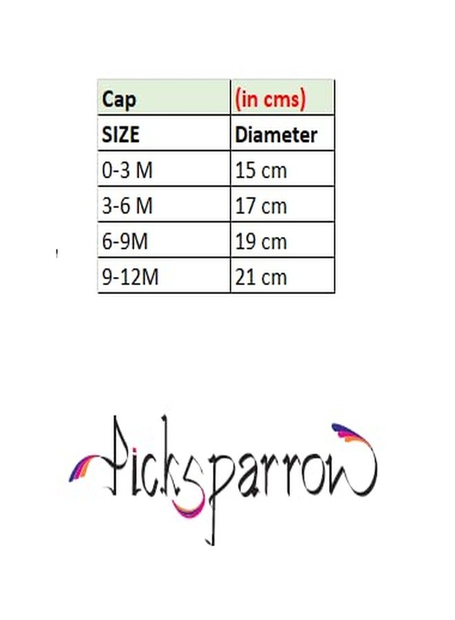 PICKSPARROW Soft Cotton Newborn Baby Caps Set/Newborn Essentials (Solid White, Pack of 4) (9-12 Months) - Image 4