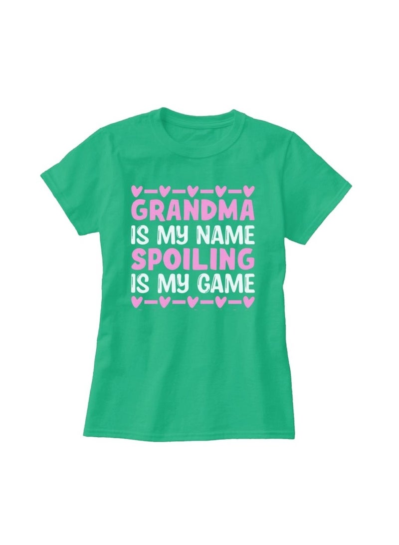PRINTSHOP4ME Grandma T-Shirt–Round Neck|Cotton Fabric|Half Sleeve–Comfortable Casual Tshirt For Grandmother|Gift For Grandmothers,Moms&Senior Women - Image 3