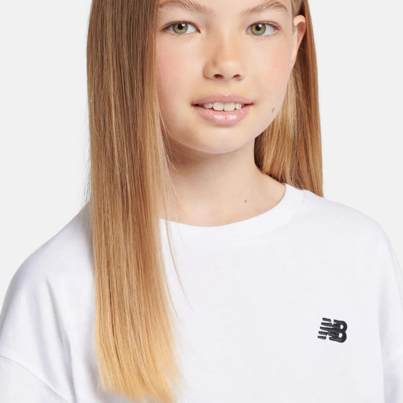 New Balance Bright White Small Logo Jersey T-Shirt for Women | Best Price UAE