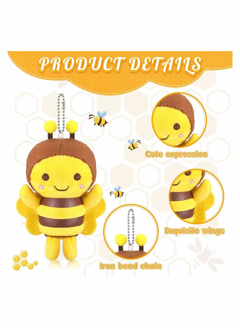 SYOSI 8 Pcs 5 Inch Stuffed Bees Plush Soft Bees Small Bee Stuffed Animal Realistic Cartoon Little Honey Bee Stuffed Toy Adorable Bee Doll for Bee Birthday Party Decorations DIY - Image 5