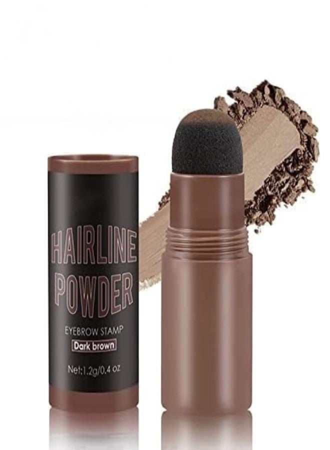 Walvia Natural Hairline Powder, Shading Sponge Pen, Quick Hair Root Touch-Up, Long-Lasting & Matte Finish, Waterproof Hair Root Touch up, Helps Cover Grey Roots & Bald Spots Instantly (Dark Brown) - Image 1