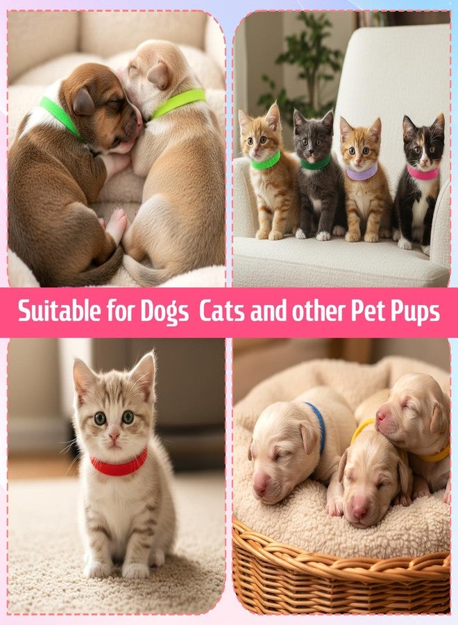 Macuezu 15 PCS Newborn Puppy Collars, 14 Inch Soft Adjustable Whelping Collars for Puppies, Whelping ID Bands Collar for Doggy, Kitten and Newborn Pet, 15 Colors - Image 5
