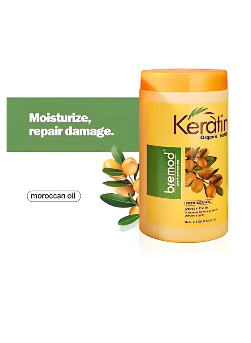 بريمود بدلة زيت الكيراتين العضوي بالأرغان المغربي للشعر التالف الباهت والمجعد 1000 مل - Image 2