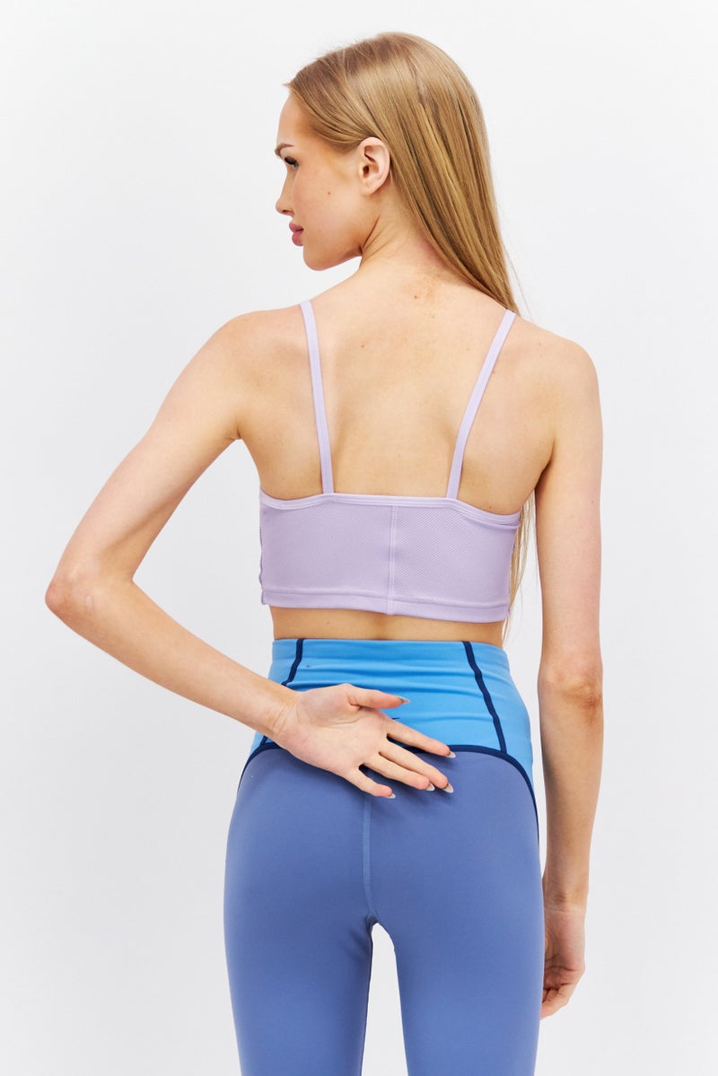 Reebok حمالة صدر رياضية نسائية بدون أكمام، لافندر - Image 4