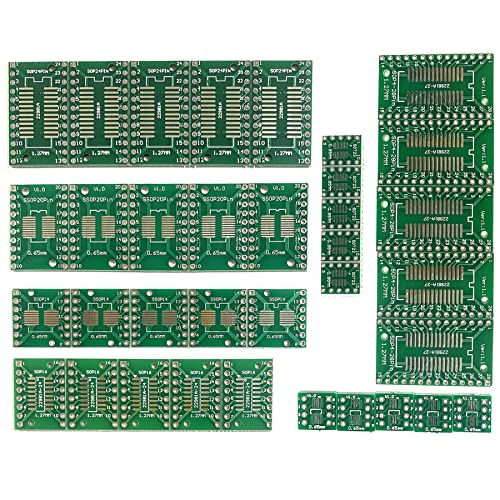 Cermant 35pcs 7 Values PCB Proto Boards SMD to DIP Adapter Plate Converter SOP SSOP TSSOP SOP 8 MSOP 10 SOP 14 SOP 16 SOP 20 SOP 24 SOP 28 - Image 1
