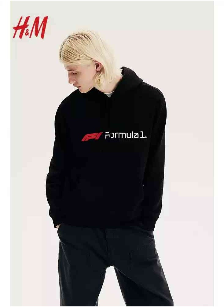 H and M - HM New Casual And Fashionable Loose Printed Hoodie - Image 1