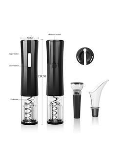 NIBEMINENT Electric Opener Battery-Powered Bottle Corkscrew Automatic Accessories Contains Foil Cutter Vacuum Pump Stopper Aerator Pourer Gifts Men for Lover Gift Home Kitchen  - Image 3