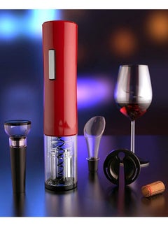NIBEMINENT Electric Opener Battery-Powered Bottle Corkscrew Automatic Accessories Contains Foil Cutter Vacuum Pump Stopper Aerator Pourer Gifts Men for Lover Gift Home Kitchen  - Image 5