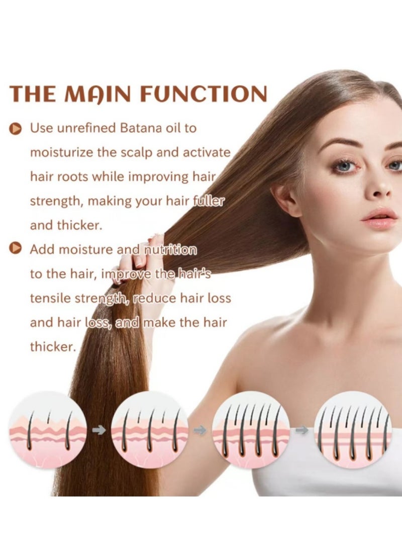 EELHOE - Batana Oil: Organic Formula for Hair Growth, Thicker, Fuller, and Healthier Locks - A Natural Hair Mask. (1PCS) - Image 1