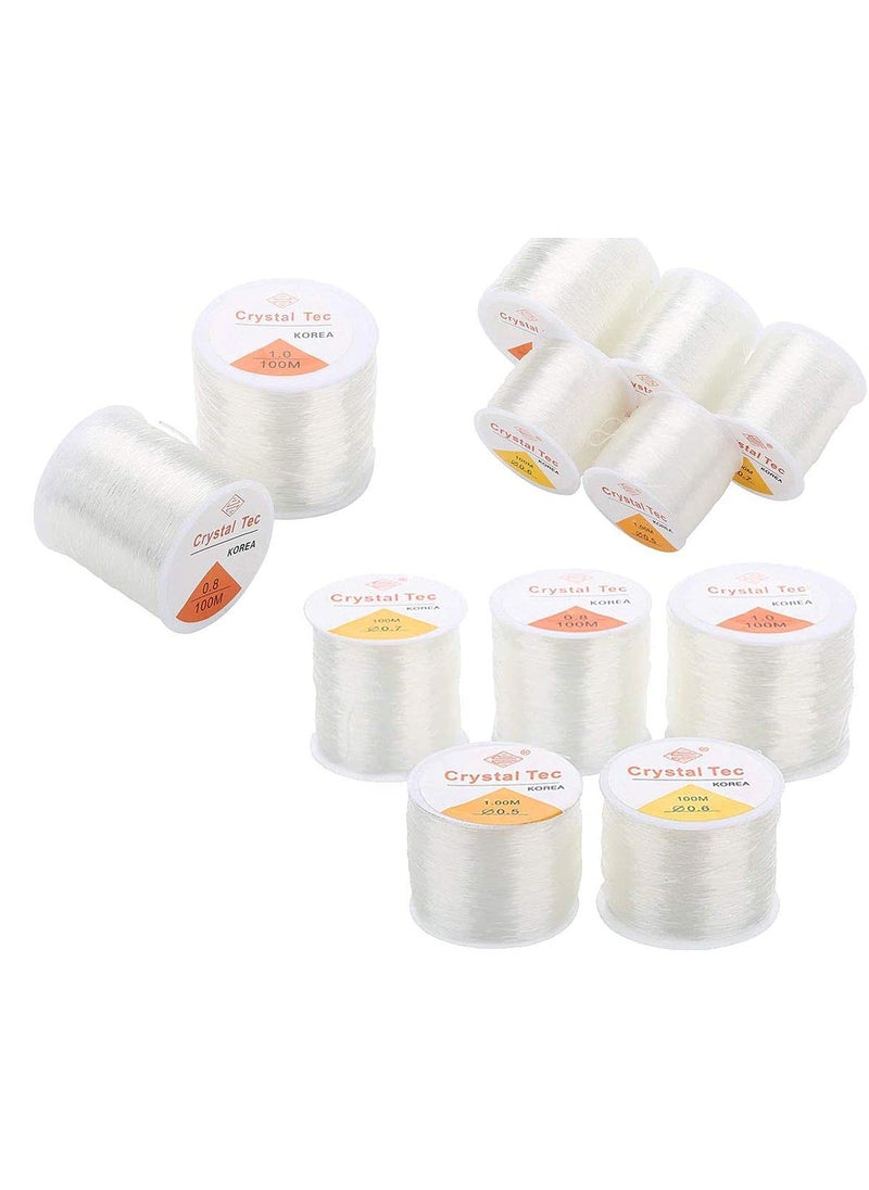 DIY Crafts - Diy Crafts 13172 Crystal Tec Korea Diy Beading Stretch Cords Elastic Line Jewelry Making Supply Wire String Jeweleri Thread, Pack of 1 Roll (Multicolor) - Image 1