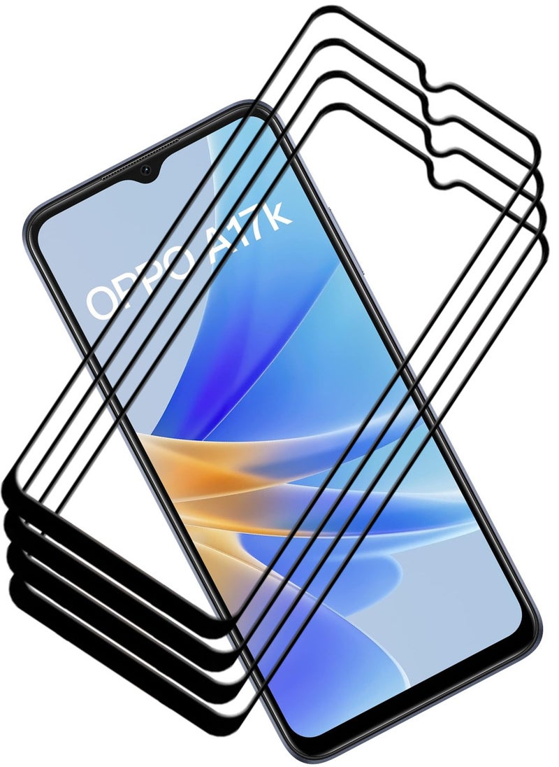 ACLIX 4 Pieces Antistatic ESD Dustproof Premium Quality High Definition Tempered Glass Screen Protector Designed For Oppo A17k - Image 1