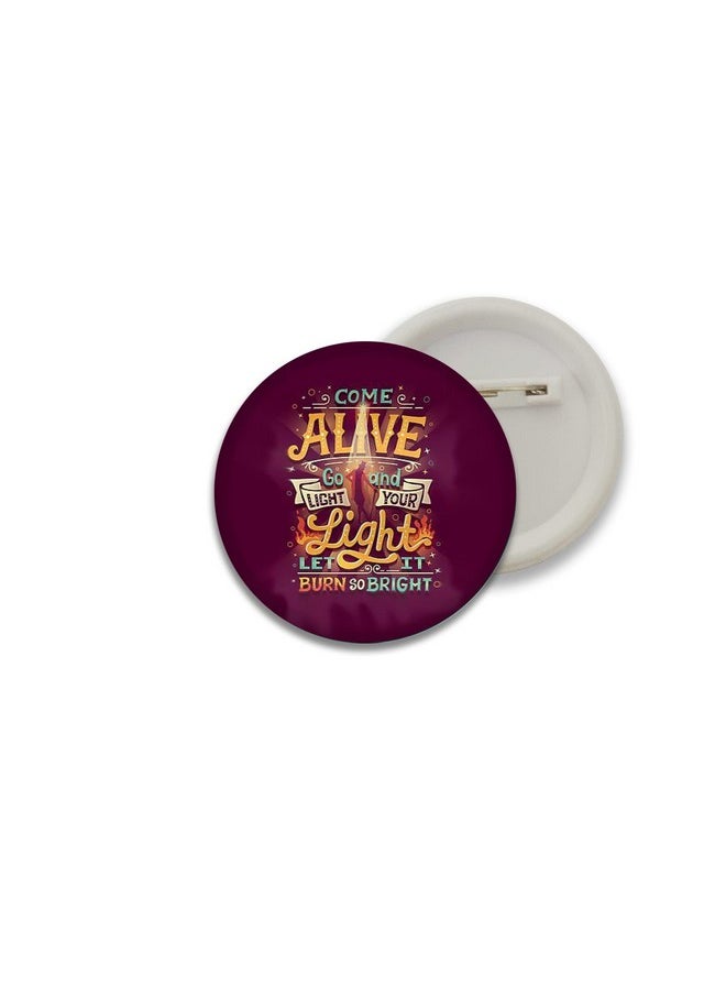 D2C Round Plastic Button Badges of Printed Inspirational | Motivational Quotes (Pack of 5)