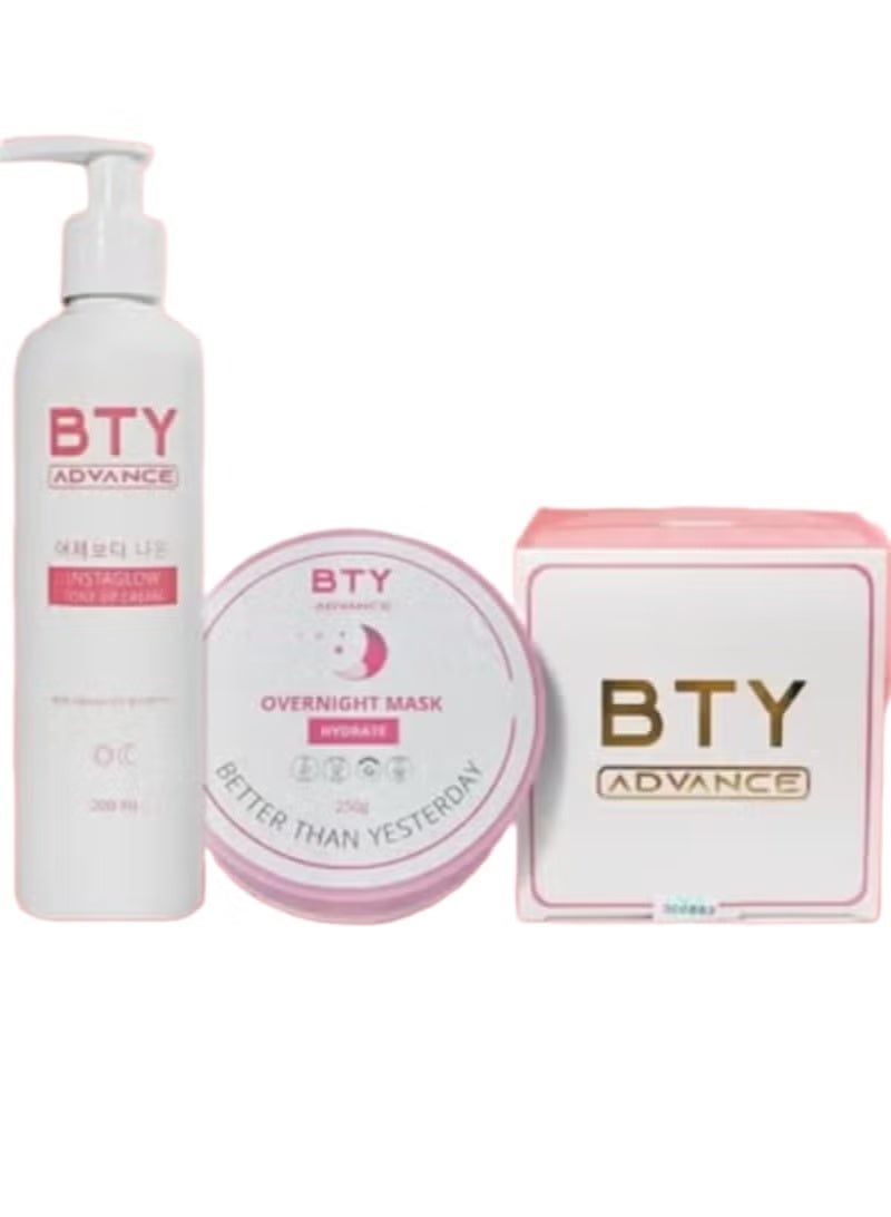 BTY PTY Advanced Insta Glow Tone Up Cream 200ml + Moisturizing Mask 250g - Image 1