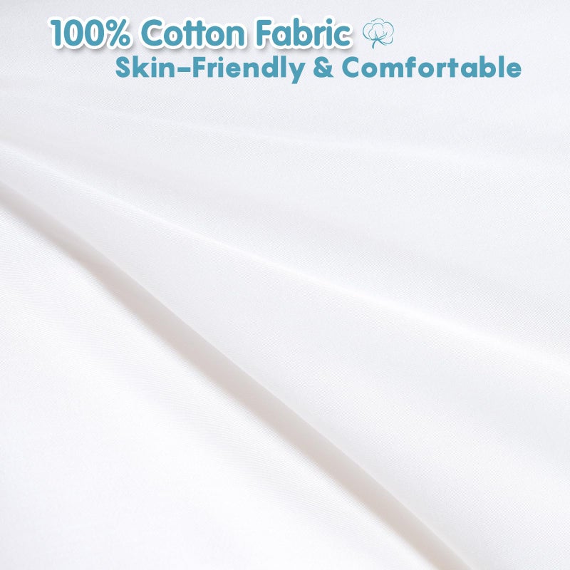 YOUR MOON Luxurious All Season Wool Comforter Twin Size, 100% Natural Australian Wool Filling, Hypoallergenic Comforter Duvet Insert, Noiseless Cotton Shell (White) - Image 5