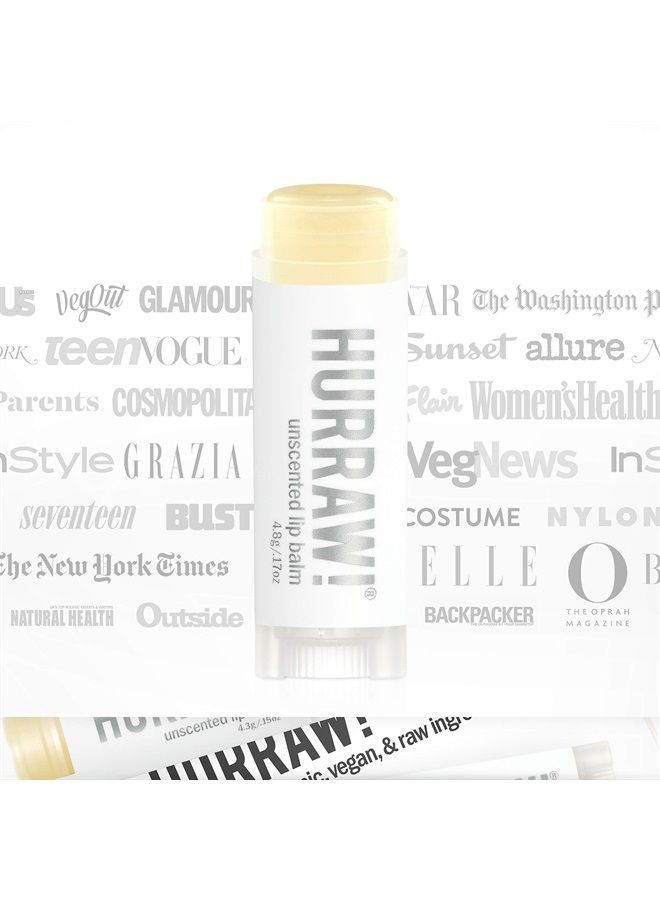 Hurraw! Unscented Lip Balm: Organic, Certified Vegan, Cruelty and Gluten Free. Non-GMO, 100% Natural Ingredients. Bee, Shea, Soy and Palm Free. Made in USA - Image 4