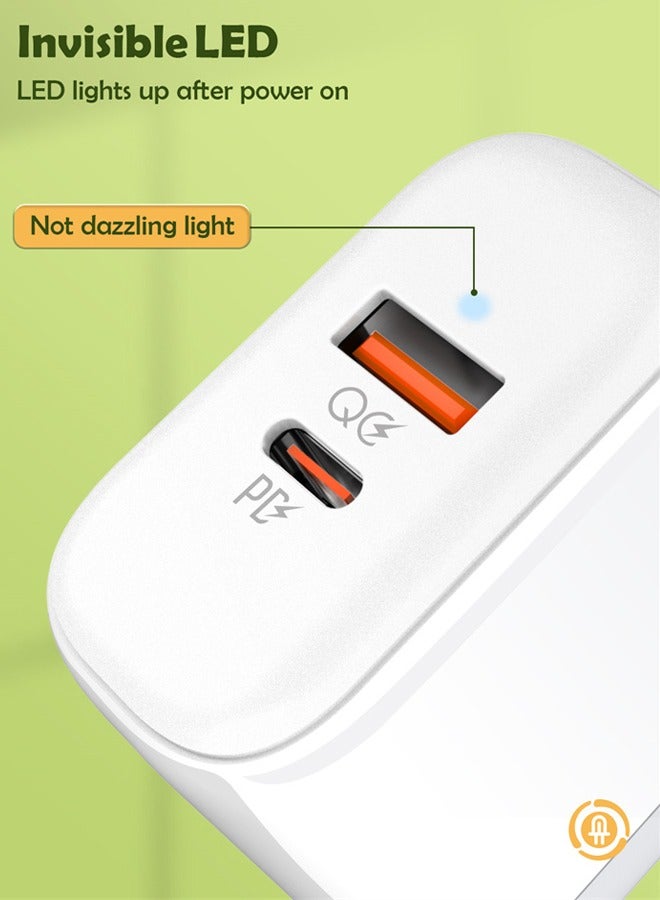 LDNIO شاحن USB C بمنفذ USB C بقدرة 45 وات مدمج للغاية ومنفذ مزدوج لأجهزة MacBook Pro/Air وiPad Pro وGalaxy S22+/S21 وDell XPS 13 وNote 20/10+ وiPhone 13/Pro وPixel والمزيد - Image 2