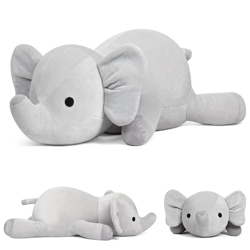 Wepop Elephant Weighted Stuffed Animals 24in 42lbs Big Weighted Stuffed Animal Elephant Plush Toys Plushies Pillows Gifts for Kids Adutls Boys and Girls - Image 3