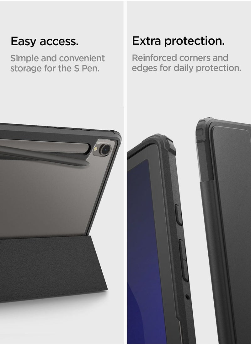 Spigen Ultra Hybrid Pro Samsung Galaxy Tab S9 Case Cover 11 inch (2023) with Dual S-Pen Holder  - Black  - Image 4