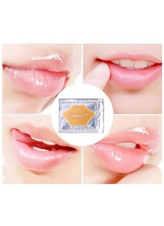 VERONNI 24K Golden Crystal Lip Masks 30 Pieces Hydrating Lip Plumper Mask Collagen Nourishing Lip Care Gel Pads Remove Dead Skin Anti Chapped & Anti-Aging Lip Patches 