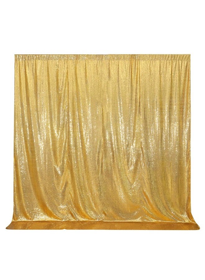 SquarePie Sequin Backdrop Curtain Not See Through Background for Wedding Party 6FT x 6FT Gold - Image 1