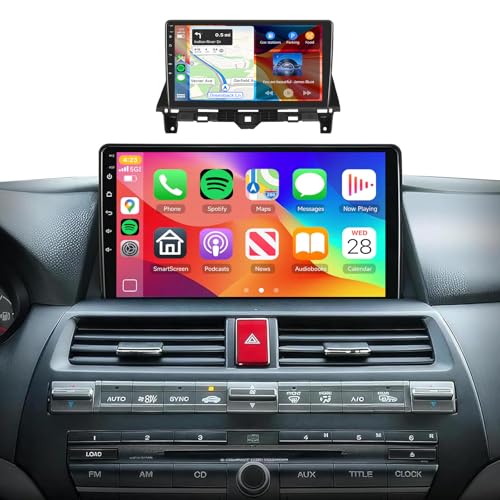 Podofo DSP 2G 64G Car Stereo Radio for Honda Accord 8th 2008-2012 with Wireless CarPlay Android Auto 10.1inch IPS Touch Screen EQ GPS WiFi Bluetooth Radio 26UIs Head Unit with AHD Backup Camera - Image 1