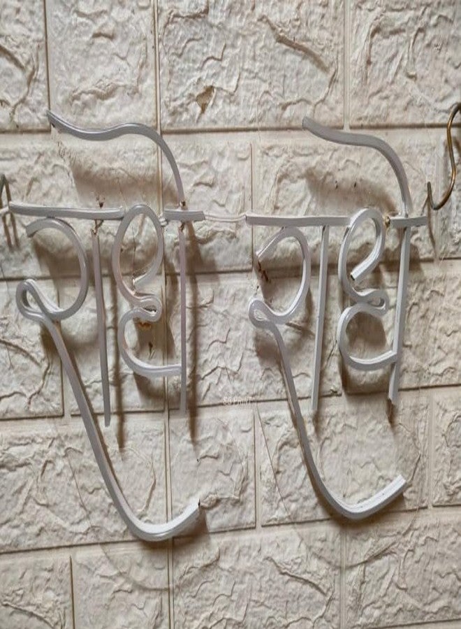 Wall Mitra Radhe Radhe Neon Light | Led neon Light Wall Decor for living Room | Radha Radhe Neon Light Sign(18 x 12 Inch) warm white - Image 4