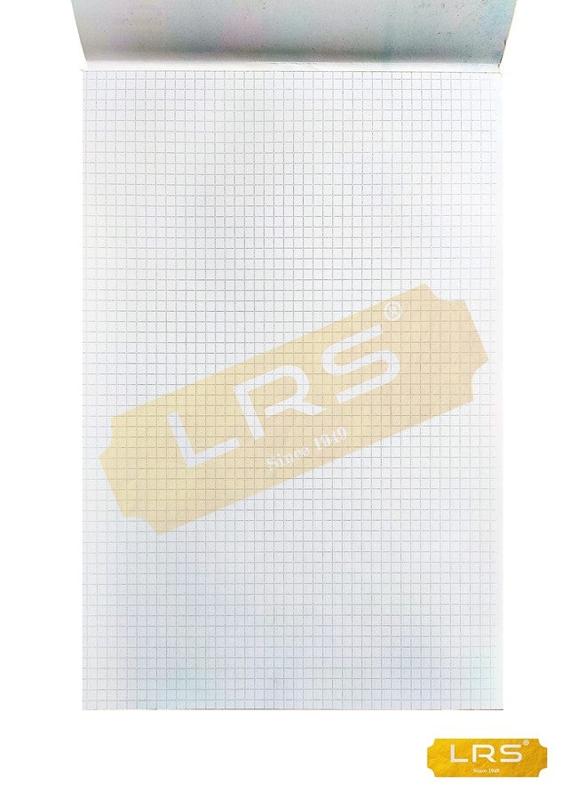 LRS Square Grid Ruled Pad - A4 Size - 50 Sheets(100 Pages Front/Back) - 75 GSM Thick Paper - Top Glued - Image 2