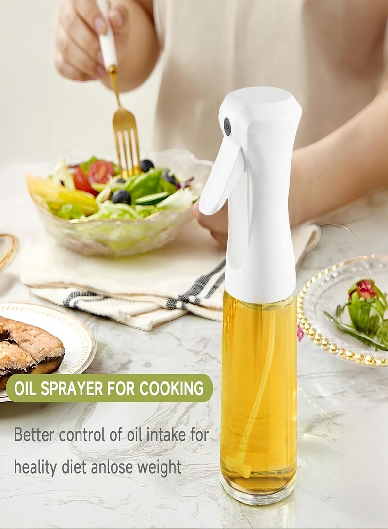 Oil Sprayer for Cooking-200ml Thick Glass Olive Oil Sprayer with Large Range, Refillable Oil Mister Spray Bottle for Air Fryer, Salad Making, Baking, Frying, with Strong Spray Force(White)  - Image 5