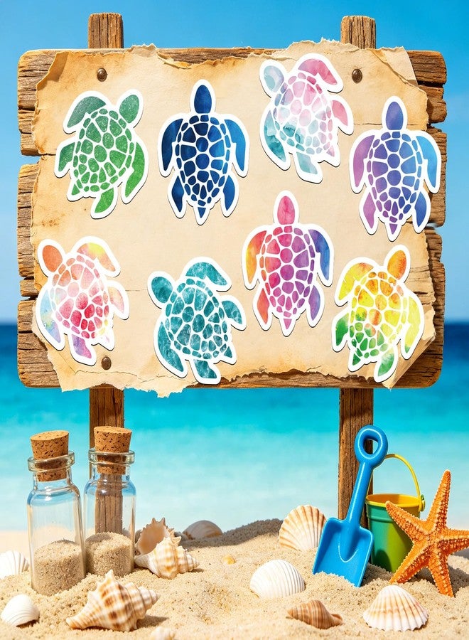 BLSUREFYX 1000pcs Sea Turtle Stickers 9 Unique Tie-Dye Colorful Sea-Turtle Label Self Adhesive Kids Turtles Sticker for Child Party Rewards Teacher School Classroom DIY Laptop Skateboard Water Bottle - Image 2