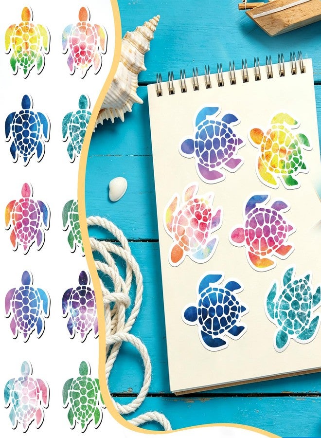 BLSUREFYX 1000pcs Sea Turtle Stickers 9 Unique Tie-Dye Colorful Sea-Turtle Label Self Adhesive Kids Turtles Sticker for Child Party Rewards Teacher School Classroom DIY Laptop Skateboard Water Bottle - Image 4