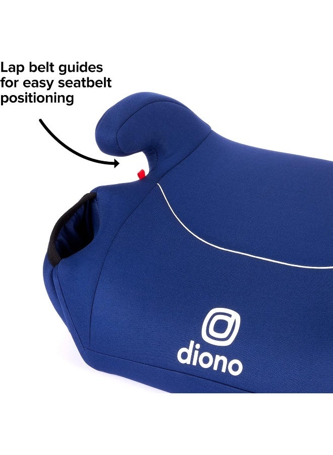 Diono Solana, No Latch, Single Backless Booster Car Seat, Lightweight, Machine Washable Covers, Cup Holders, Blue - Image 3