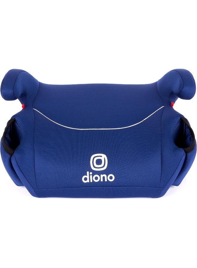 Diono Solana, No Latch, Single Backless Booster Car Seat, Lightweight, Machine Washable Covers, Cup Holders, Blue - Image 2