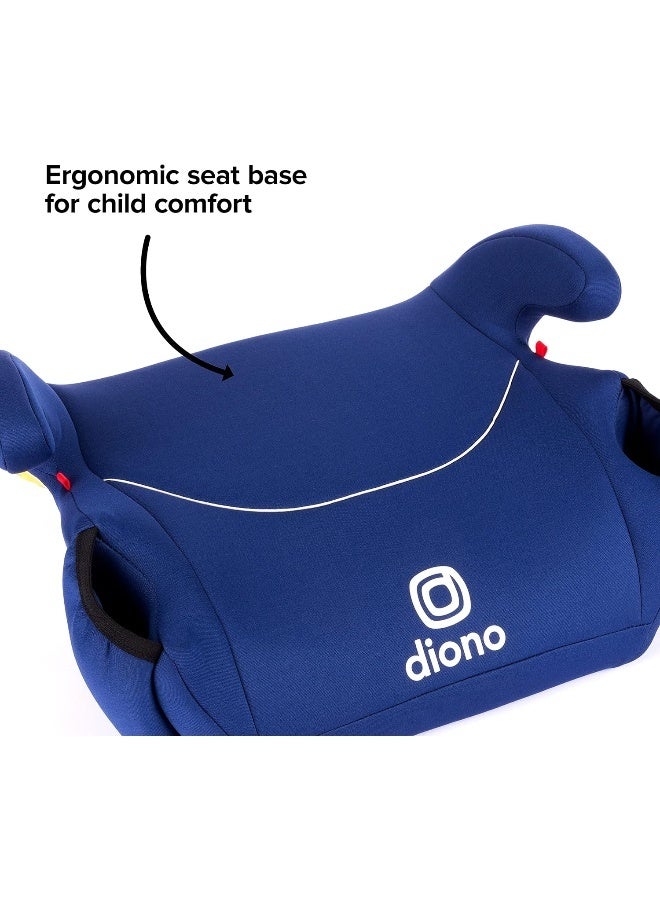 Diono Solana, No Latch, Single Backless Booster Car Seat, Lightweight, Machine Washable Covers, Cup Holders, Blue - Image 4