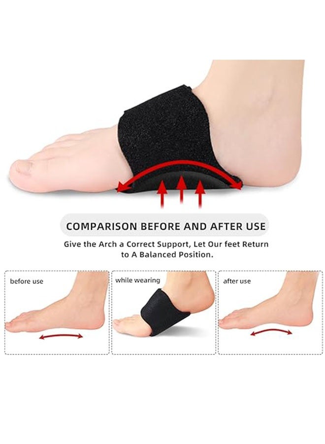 1 زوج قوس دعم القوس ، أقمام دعم القوس العظامي للتخفيف من التهاب الفسيفيات ، إدراجات دعم القوس القابلة للانزلاق مع وسائد هلام للأقدام المسطحة ، القوس العالية ، تخفيف ألم القدم للرجال والنساء - Image 4