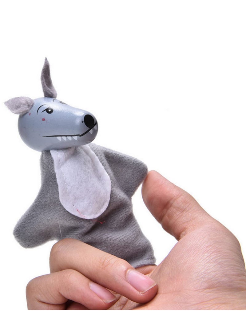 4 قطع دمية سرد القصص حكاية خرافية ليلى والذئب دمى الأصابع للأطفال ألعاب تعليمية وقت اللعب متعة التعلم - Image 2