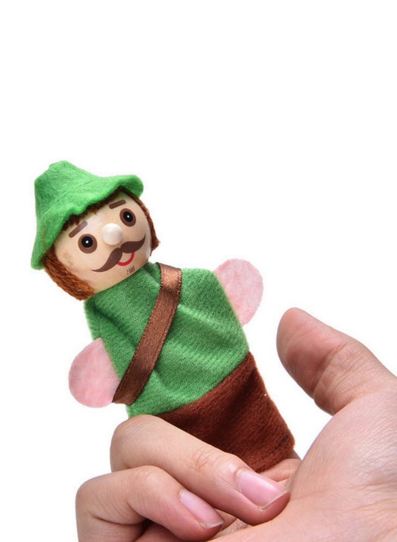 4 قطع دمية سرد القصص حكاية خرافية ليلى والذئب دمى الأصابع للأطفال ألعاب تعليمية وقت اللعب متعة التعلم - Image 3