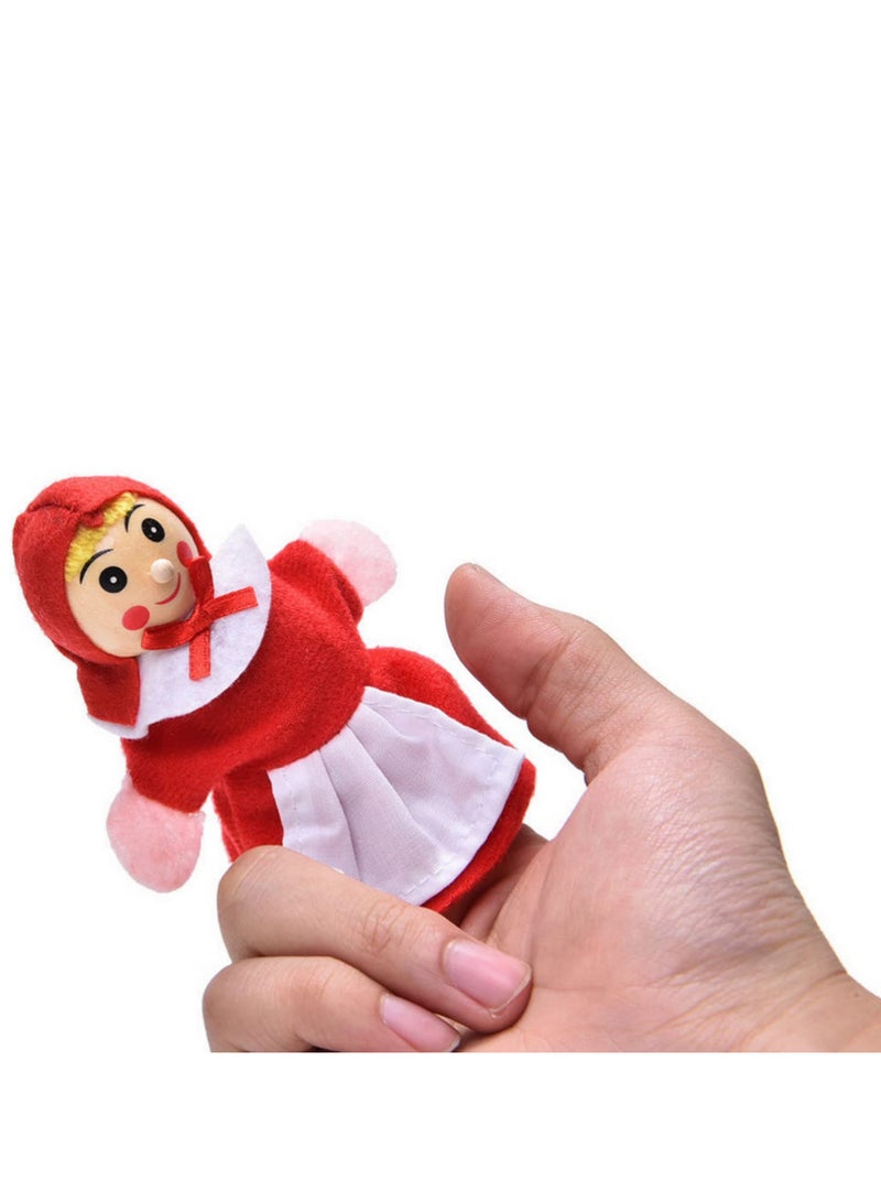 4 قطع دمية سرد القصص حكاية خرافية ليلى والذئب دمى الأصابع للأطفال ألعاب تعليمية وقت اللعب متعة التعلم - Image 4