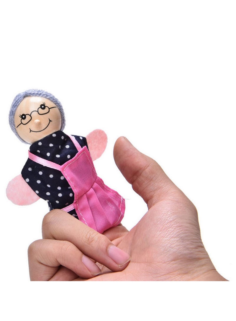 4 قطع دمية سرد القصص حكاية خرافية ليلى والذئب دمى الأصابع للأطفال ألعاب تعليمية وقت اللعب متعة التعلم - Image 5