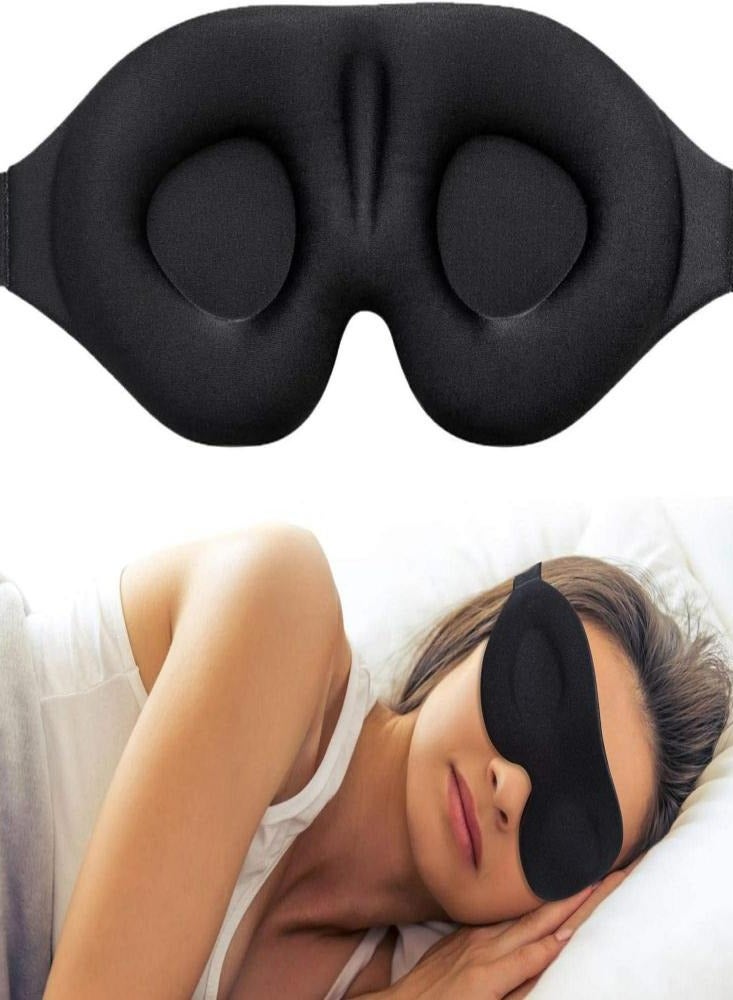 Loquat Adjustable 3D Contour Sleep Mask(Black) - Image 5