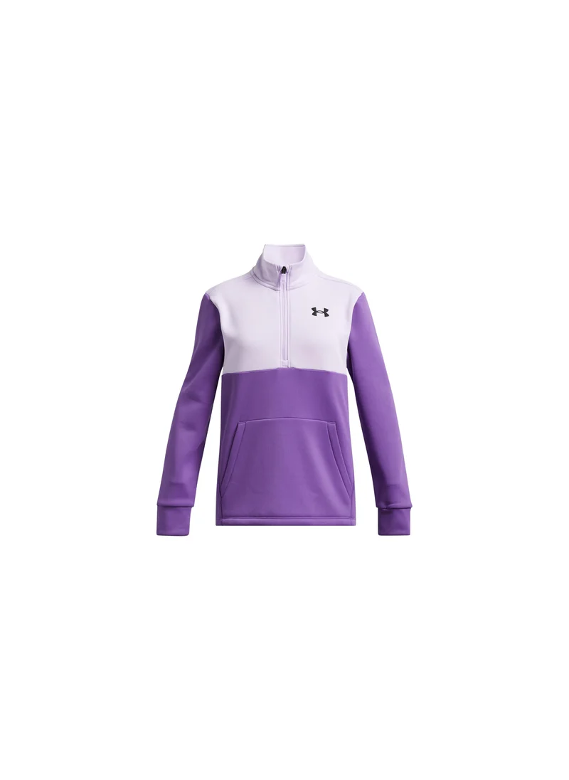 اندر ارمور Girls' Armour Fleece Half Zip Jacket