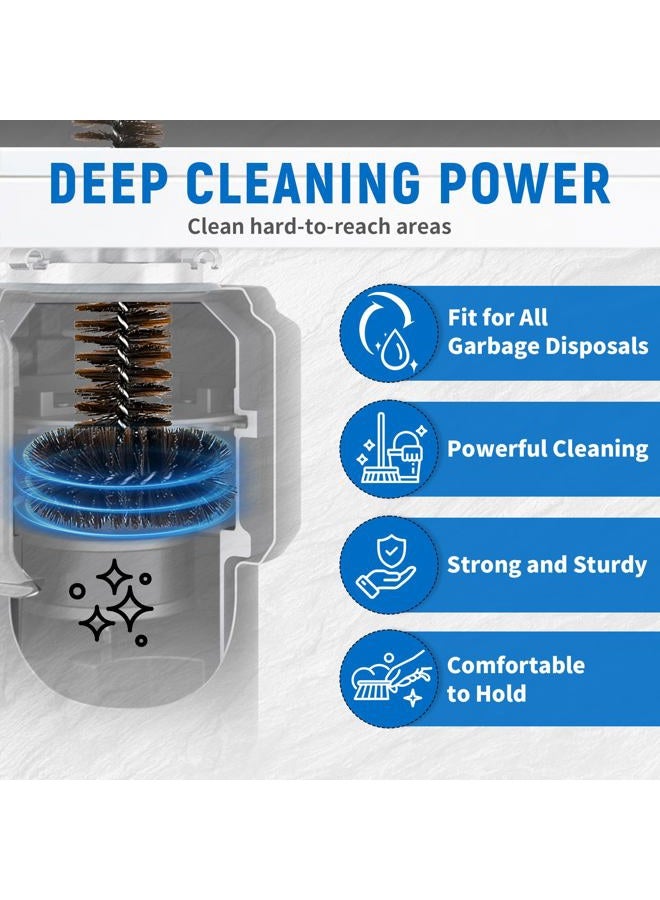 Ullnosoo Garbage Disposal Brush, 2 Pack Universal Cleaning Cleaner Brush with Extra Long Handle Ullnosoo Eliminates Residue and Odor 15inch (RFA1123) - Image 2